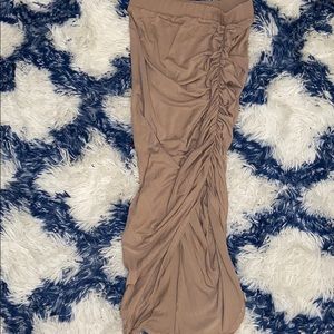 Tan maxi Scrunchie maxi skirt